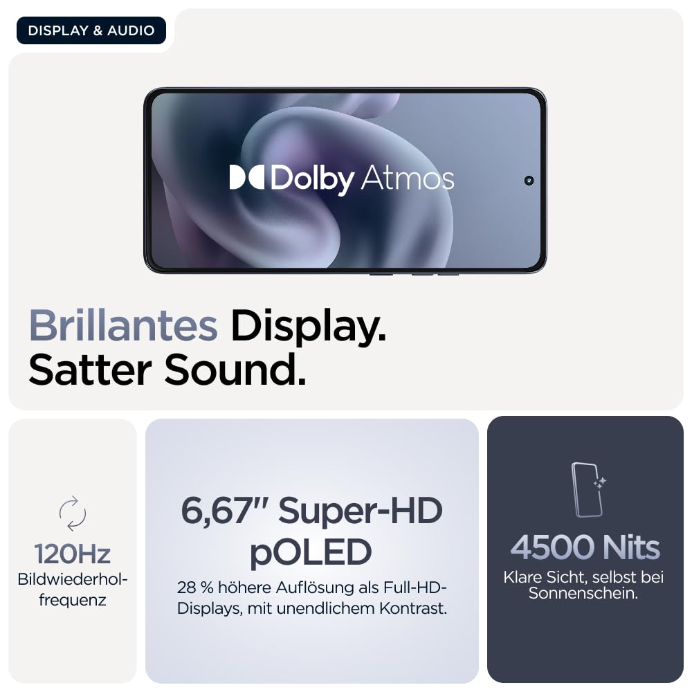 Motorola Moto g86 5G Smartphone (6,67“-Super-HD-Display, 50-MP-Kamera mit Moto-AI, 8/256 GB, 5100 mAh, Android 15) Pantone Golden Cypress, inkl. Schutzcover