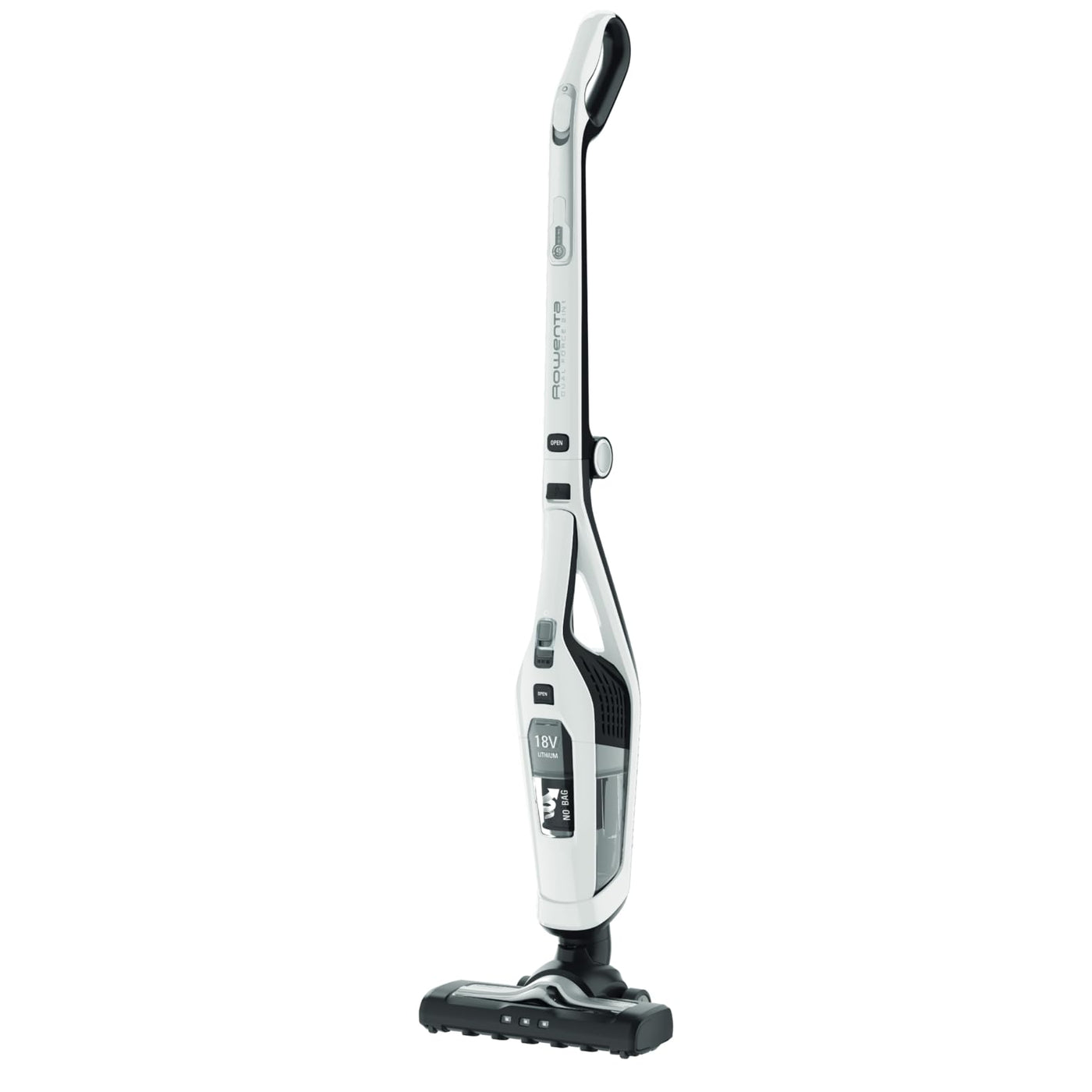 Rowenta RH6737 Dual Force 2-in-1 kabelloser Akku-Stabstaubsauger | integrierter Handstaubsauger | klappbarer Griff | sehr leicht – nur 2,5 kg | LED-Beleuchtung | Weiß