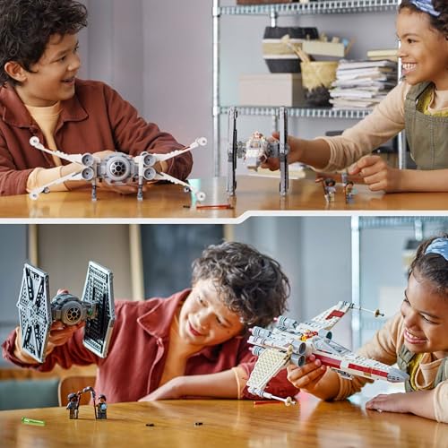 LEGO Star Wars 75393 Mashup aus TIE Fighter & X-Wing– Spielzeug mit 2 Raumschiffen, 4 Minifiguren und Droidenfigur, kreatives Geschenk für Jungs ab 9 Jahren und Fans