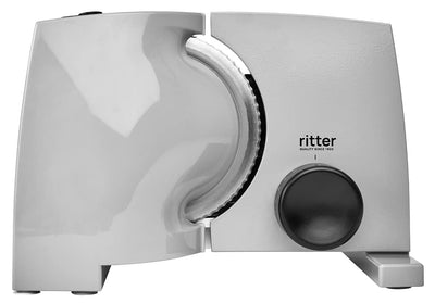 ritter nova 1 Duo Plus Elektrischer Allesschneider & Schneidemaschine aus Metall mit ECO-Motor, Made in Germany, Grau