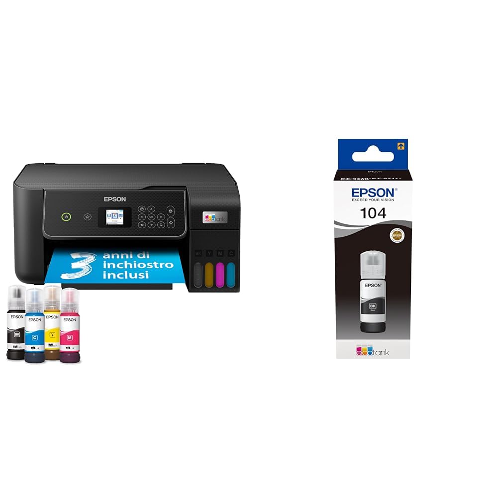 Epson EcoTank ET-2870 Plus zusätzliche Tintenflasche (Schwarz)