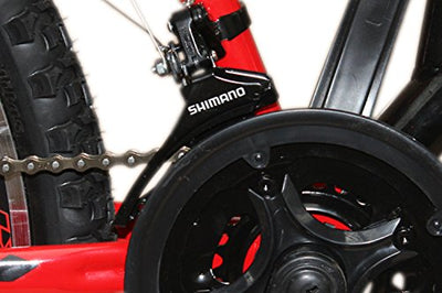 Talson 26 Zoll Mountainbike Fahrrad MIT VOLLFEDERUNG & Beleuchtung 21-Gang Shimano OXT RED