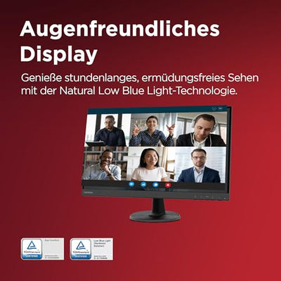 Lenovo D27-45 Monitor | 27" Full HD Monitor | 1920x1080 | 75Hz | 250 nits | 4ms Reaktionszeit | VA-Panel | HDMI | VGA | AMD Radeon FreeSync | entspiegelt | 4,6kg | schwarz