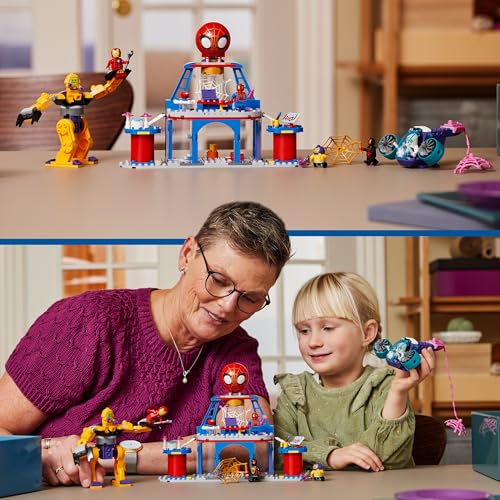 LEGO Marvel Das Hauptquartier von Spideys Team, Spider-Man-Spielzeug mit Fahrzeug und Mech, Geschenk für Jungs und Mädchen ab 4 Jahren, die Fans der TV-Serie Spidey und Seine Super-Freunde sind 10794
