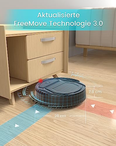 LEFANT Saugroboter, Superschlank WLAN Roboterstaubsauger, Kompatibel mit Alexa Sprachsteuerung, Staubsauger Roboter Selbstaufladung Leise für Haushaltsreinigung/Tierhaare/Haare/Staub/Teppich M210P