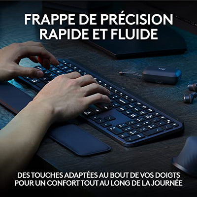 Logitech MX Keys S Plus - Graphit, Französisches AZERTY-Layout