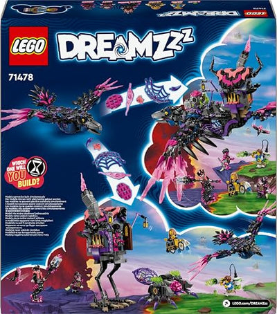LEGO DREAMZzz 3-in-1 Der Mitternachtsrabe der Nimmerhexe, Spielset für Jungen und Mädchen ab 9 Jahren, mit Tierfigur, Fantasy-Hütte zum Umbauen in EIN Haus, eine Spinne oder einen Vogel 71478