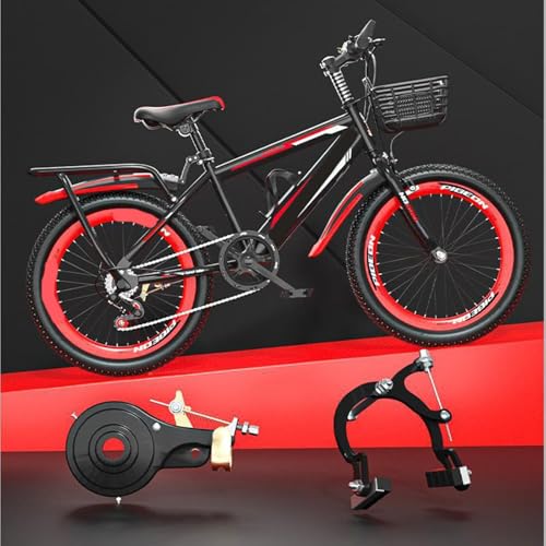 Kinderfahrrad 22 Zoll Variable Geschwindigkeit Integriertes Rad Mountainbike Doppel V Bremse Geeignet für Körpergröße 115-170cm C,22 inches