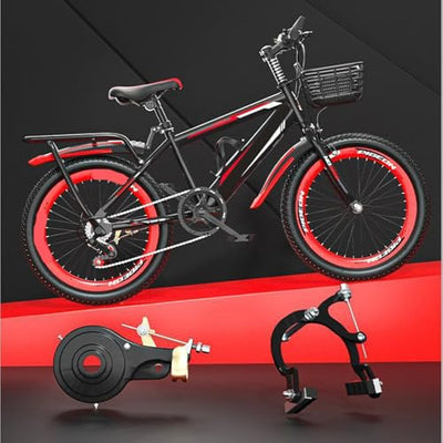 Kinderfahrrad 22 Zoll Variable Geschwindigkeit Integriertes Rad Mountainbike Doppel V Bremse Geeignet für Körpergröße 115-170cm C,22 inches