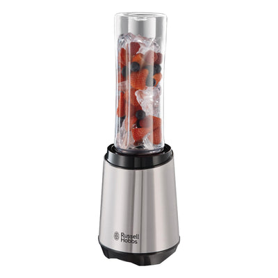 Russell Hobbs Mixer - Standmixer & Smoothie Maker to go [23.500 U/min Power-Motor] inkl. 1x Mixbehälter 600ml (BPA-frei, spülmaschinen- & bruchfest inkl. Deckel) Zerkleinerer, Edelstahl, 23472-56