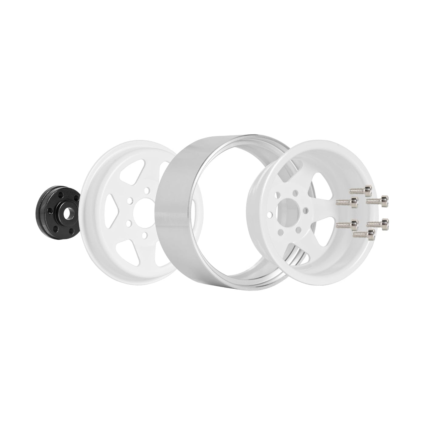 INJORA 1.9 Pneus Mud Terrain Roue Pneus Pour Axial SCX10 UTB18 TRX4 Redcat Gen8 VS4-10 1/10 RC Crawler Auto, Weiß