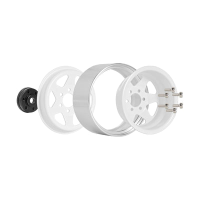 INJORA 1.9 Pneus Mud Terrain Roue Pneus Pour Axial SCX10 UTB18 TRX4 Redcat Gen8 VS4-10 1/10 RC Crawler Auto, Weiß