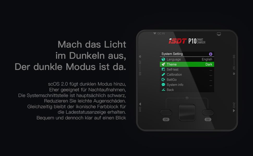 ISDT P10 LiPo-Akku-Balance-Ladegerät Duo 250 W x 2 400 W Zweikanal-Ausgang 1–6 S Li-Ionen-Lebensdauer NiCd NiMH LiHV PB Smart-Akku (Netzteil ist Nicht im Lieferumfang enthalten)