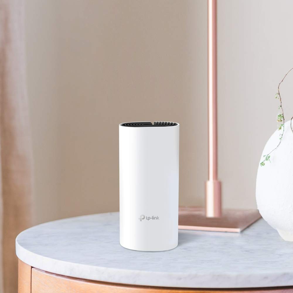 TP-Link Deco M4 Mesh WLAN Set (1er Pack), AC1200 Dual Band Router & Repeater, 2x Gigabit Ports, Zusatzeinheit, empfohlen für Häuser mit 1-2 Schlafzimmern, Umfassender Jugendschutz