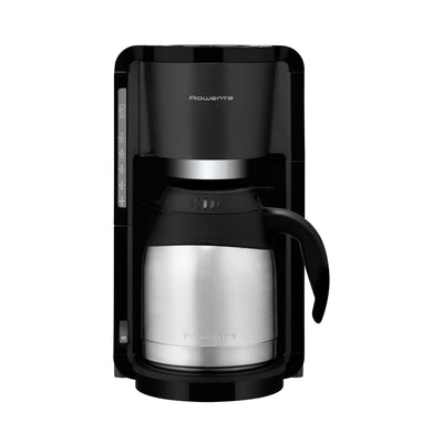 Rowenta CT3818 Filterkaffeemaschine Adagio Milano | Edelstahl- Thermokanne | 10-15 Tassen | Fassungsvermögen 1,25 L | Automatische Abschaltung | 850 Watt | 26.5 x 27 x 38.5 cm | Schwarz