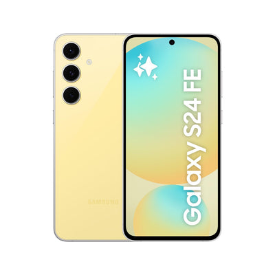 Samsung Galaxy S24 FE AI Smartphone ohne Vertrag, AI Handy mit Android, 8 GB RAM, 256 GB Speicher, 50-MP-Kamera, Lange Akkulaufzeit, Yellow, 36 Monate Herstellergarantie [Exklusiv bei Amazon]