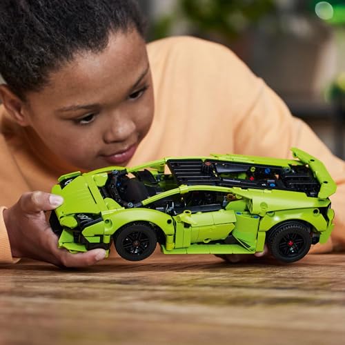 LEGO 42161 Technic Lamborghini Huracán Tecnica Spielzeugauto-Modellbausatz, Rennwagen-Bauset für Kinder, Jungen, Mädchen und Motorsport-Fans, Auto-Geschenk zum Sammeln