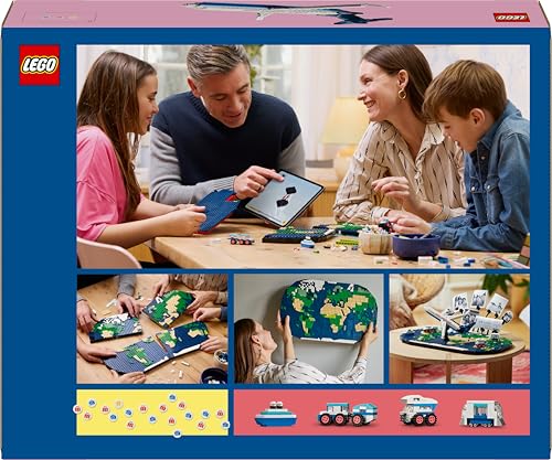 LEGO Reiseerinnerungen, Spielzeugweltkarte, BAU- und Spielset für Mädchen und Jungen, Geschenk für Familien, die Abenteuer und Reisen lieben, kreative Aktivität, Sammlerstück 41838