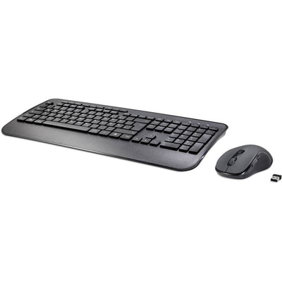Renkforce RF-KMC-520 Kabellos Tastatur, Maus-Set Multimediatasten Deutsch, QWERTZ Black