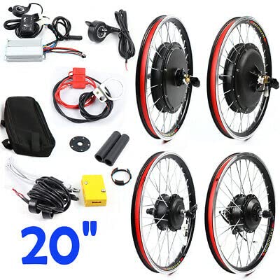 20 Zoll 48V Elektro-Fahrrad Kit E-Bike Elektrofahrrad Umbausatz Vorderrad 1000W Conversion Motor Set Fahrrad Nabenmotor Anzeige Frontmotor Elektrisches Fahrrad-Rad Naben-Frontmotor-UmrüStsatz