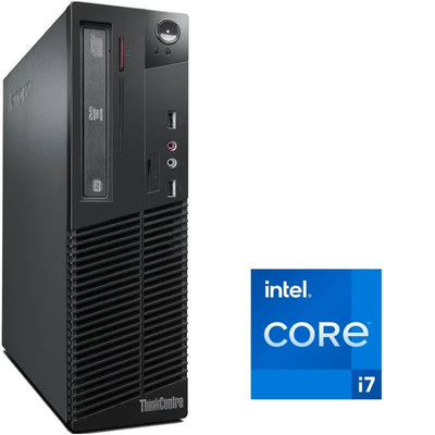 Lenovo - Schneller PC mit Intel Core i7 4790 - Desktop Computer + Silent Rechner für Büro & Home Office mit 4 GHZ - 16GB RAM - 512GB SSD - USB3.0 - WLAN - inkl Windows 11 Pro und Office 2010 | 7672