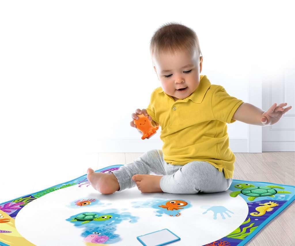 Ravensburger 4568 Aquadoodle Magic Ocean - Fleckenfreies Stempeln und Entdecken mit Wasser - Stempelset mit magischer Stoffmatte für Babys ab 1 Jahr - Spielzeug ab 1 Jahr