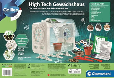 Clementoni Galileo Lab High Tech Gewächshaus - Experimentierkasten & Spielzeug für Kinder ab 8 Jahren von Clementoni 59406