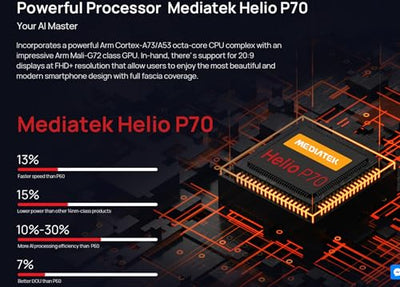 DOOGEE S8P 10000mAh Akku Outdoor Smartphone Ohne Vertrag, Octa-Core 6GB+128GB Android 10, 21MP Quad-Kamera, 6,3-Zoll-FHD + Corning Gorilla-Glas, Drahtlose Rückladung, IP68 Robustes Handy Schwarz