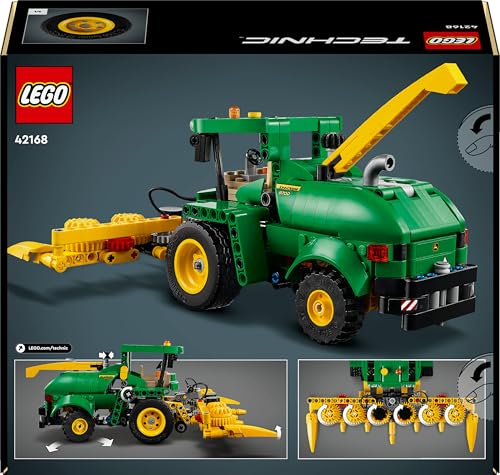 LEGO Technic John Deere 9700 Forage Harvester, Traktor-Spielzeug für Kinder, Bauernhof-Set, Fahrzeug-Modell mit realistischen Funktionen, Geschenk für Jungen und Mädchen ab 9 Jahren 42168