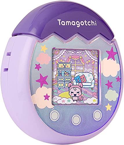 Bandai - Tamagotchi - Tamagotchi PIX - Lila Himmel - virtuelles elektronisches Haustier mit Farbdisplay, Touch-Schaltflächen, Spiele und Kamera - 42912