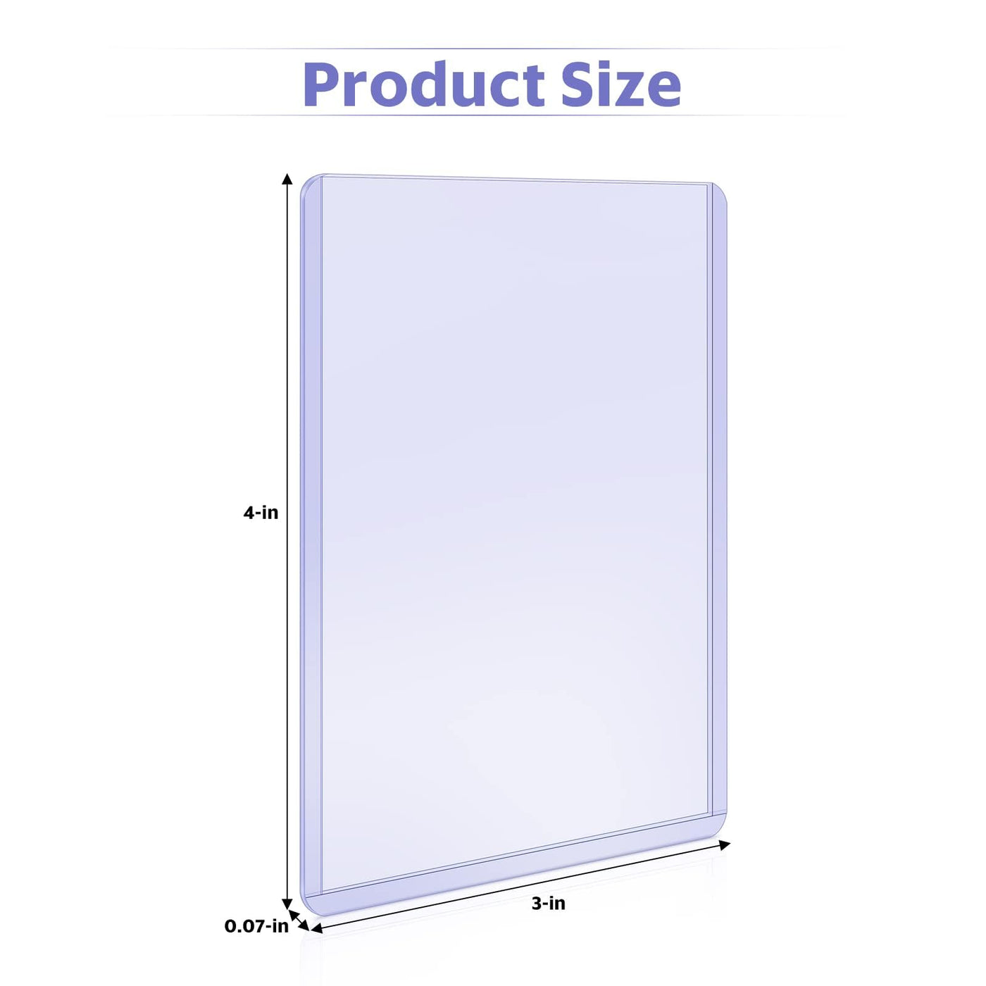 Mlikero 200 Stück Karten Hüllen, 3"X4" Hartkartenhüllen, Sammelkartenhüllen passend für MTG, Sammelkarten, Sportkarten (100 Hartkartenhüllen + 100 Transparente Kartenhüllen)