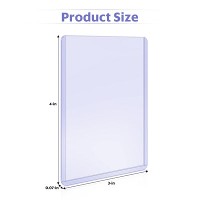 Mlikero 200 Stück Karten Hüllen, 3"X4" Hartkartenhüllen, Sammelkartenhüllen passend für MTG, Sammelkarten, Sportkarten (100 Hartkartenhüllen + 100 Transparente Kartenhüllen)