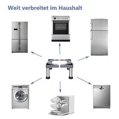 Waschmaschinen Untergestell Waschmaschinenständer Waschmaschinensockel Podest für Kühlschrank, Trockner und Gefrierschrank Bärenlast 150kg, Verstellbare Breite Höhe(40-60cm,19-22cm)
