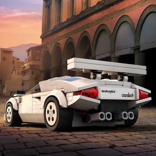 LEGO Speed Champions Lamborghini Countach Bausatz für Modellauto, Auto-Spielzeug mit Cockpit für 2 Figuren, Rennauto als Geschenk für Kinder, Jungen und Mädchen ab 8 Jahre, 2022 Kollektion 76908