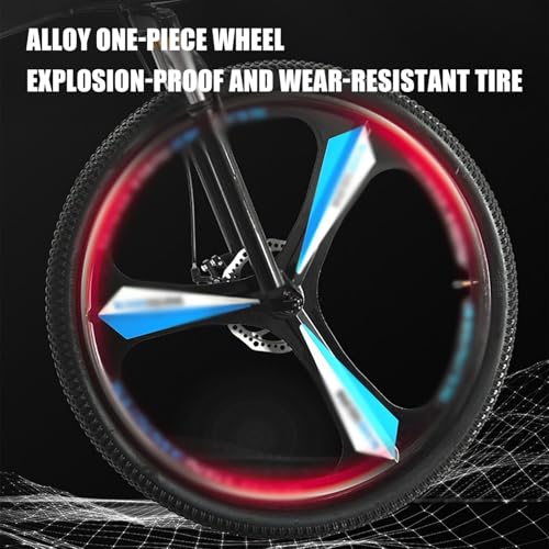 KLYDBMYT 24" 26" Faltbares Mountainbike mit Doppelfederung Mountainbike 21-Gang-Rahmen aus Kohlenstoffstahl Sportfahrrad für Erwachsene Männer und Frauen Teenager