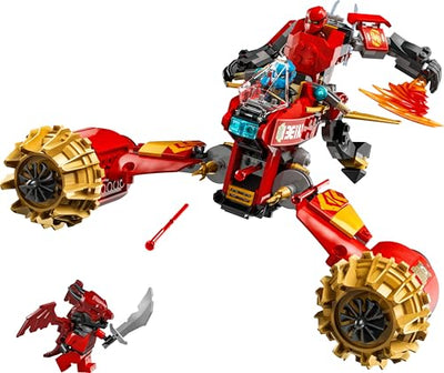 LEGO NINJAGO Kais Sturmreiter-Mech - Fliegendes Motorrad Spielzeug mit 3 Minifiguren - Mech mit beweglichem Kopf, Armen und Beinen - Bauspielzeug - Geschenk für Jungen & Mädchen ab 7 Jahren 71830