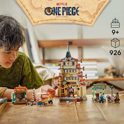 LEGO ONE Piece - Showdown im Arlong Park - Interaktives Spielzeug mit 5 Minifiguren - Ruffy & Nami sowie Einer einstürzenden Pagode - Anime Geschenk für Jungen, Mädchen & Fans ab 9 Jahren - 75638