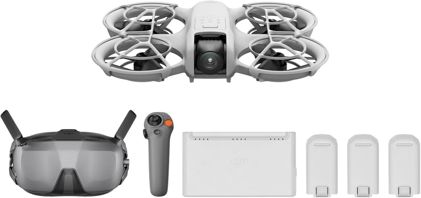 DJI Neo Motion Fly More Combo, Mini drohne mit 4K UHD-Kamera selbstfliegende Drohne, die dir folgt, Handflächenstart, Motivverfolgung, QuickShots