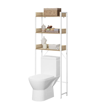 EUGAD Toilettenregal, Badezimmerregal, Waschmaschinenregal,3-stöckiges Badregal, platzsparendes Regal über Waschmaschine Toilette, verstellbar, multifunktional