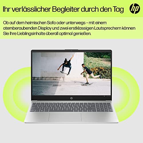 HP Laptop | 15,6" FHD Display | Intel N100 | 4 GB DDR4 RAM | 128 GB UFS | Intel UHD Graphics | Windows 11 Home im S-Modus | QWERTZ | Natural Silver
