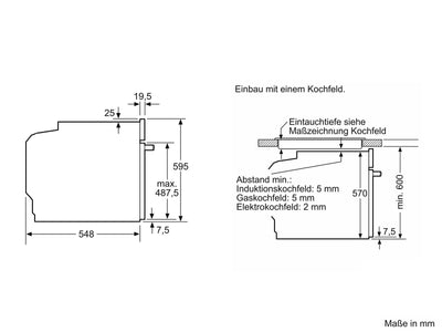 Siemens HB578GBS3, iQ500, Einbau-Backofen 60 x 60 cm, activeClean Pyrolyse Selbstreinung, TFT-Display, 3D Heißluft, Schnellaufheizung, cookControl40 Automatikprogramme, softMove, Edelstahl