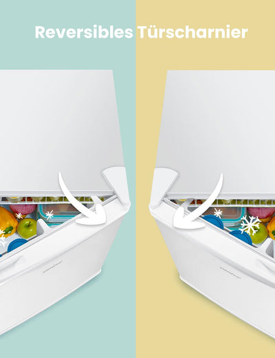 Comfee RCD50WH2(E) Mini Kühlschrank / 43L Kühlbox mit Eisfach/Kühlschrank Klein für Zimmer & Büro/Schnelle Kühlung in der Chiller Box/Temperaturregelung/Verstellbare Füße / 80 kWh/Jahr/Weiß
