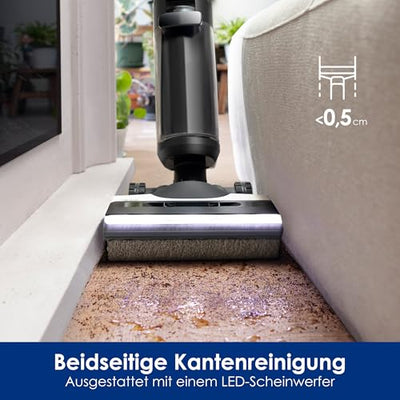Tineco Floor ONE Switch S7 Nass Trockensauger, Saugwischer 40min, Staubsauger 65min, 70℃ Flashdry, Beidseitige Kantenreinigung, ZeroTangle Bürste, Dreifache Batterielebensdauer, für das Ganze Haus