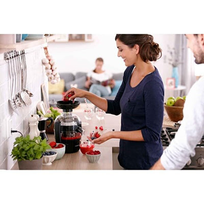 Philips Entsafter – 500W, 1.5L, HomeID-Rezepte-App, QuickClean (HR1832/00), 400 Watt, ‎1 Liter, 23 x 23 x 42 cm, Schwarz