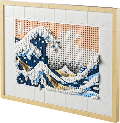LEGO 31208 Art Hokusai – Große Welle, 3D Japanische Wanddeko, Bastelset, gerahmte Ozean-Leinwand, Hobbys für Erwachsene, DYI, Home- und Büro-Deko