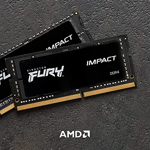 Kingston FURY Impact KF432S20IBK2/64 GB Laptop-Speicherset, 32 GB (2 x 32 GB), 3200 MHz DDR4 CL20, Schwarz