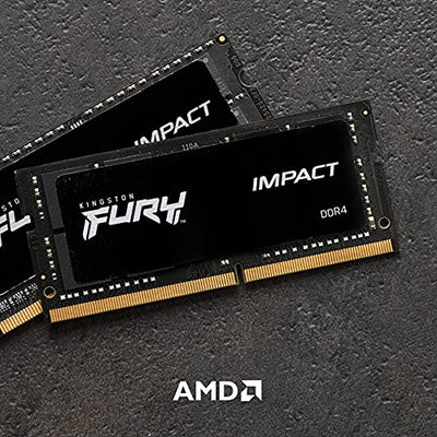 Kingston FURY Impact KF432S20IBK2/64 GB Laptop-Speicherset, 32 GB (2 x 32 GB), 3200 MHz DDR4 CL20, Schwarz