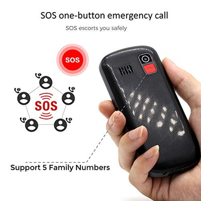 artfone CS182 Seniorenhandy ohne Vertrag丨Mobiltelefon mit großen Tasten丨GSM Dual SIM Rentner Handy丨Ladestation丨SOS Notruftaste丨1,8 Zoll Farbdisplay丨FM丨Lange Standby-Zeit丨Großtastenhandy - Rot