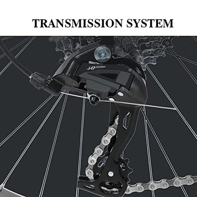 Wmmner Mountainbike, 20/24/26 Zoll, 7/21/24/27/30 Gänge, Erwachsene, Fat Tire Mountainbike, mit Rahmen aus Karbonstahl und Doppelscheibenbremse, Vorderradaufhängung