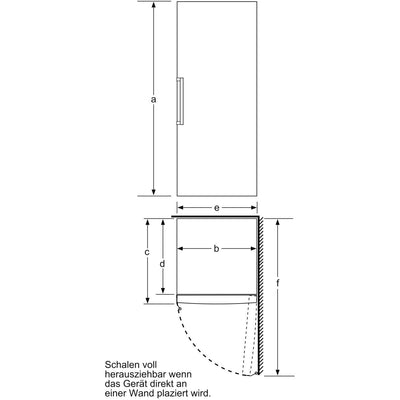 Siemens GS51NAWCV iQ500 Gefrierschrank, 161 x 70 cm, 289 L, noFrost nie wieder abtauen, bigBox Platz für großes Gefriergut, varioZone flexible Glas-und Schubladen
